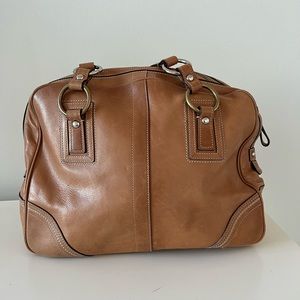 COACH Leather Shoulder Bag - Used Good Condition - Camel Color